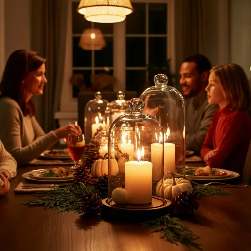 Candles and Cloche Display