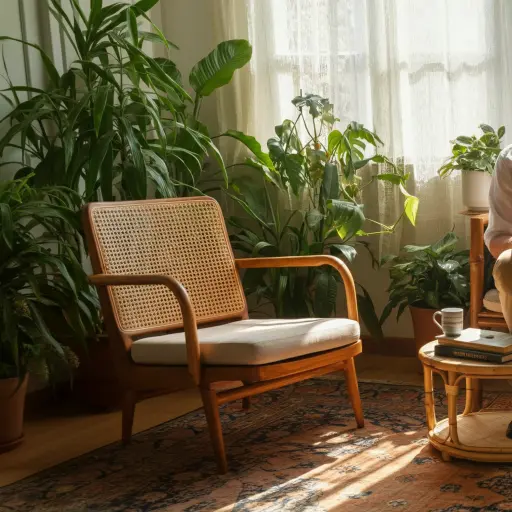 Cane-Back Reading Chair