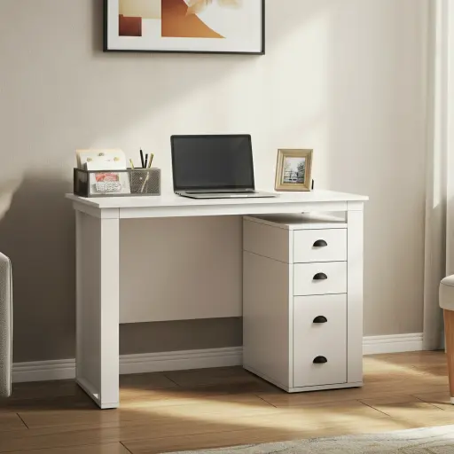 Desk with Built-in Storage Drawers