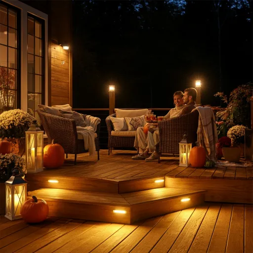 Fall Nights with Elegant Deck Lighting