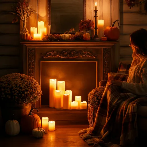 Fireplace Hearth Candle Cluster