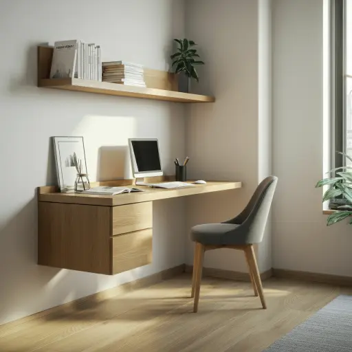 Floating Wall-Mounted Desk