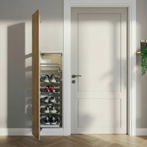 Hidden Pull-Down Shoe Rack