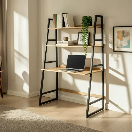 Ladder Shelf Desk Combo