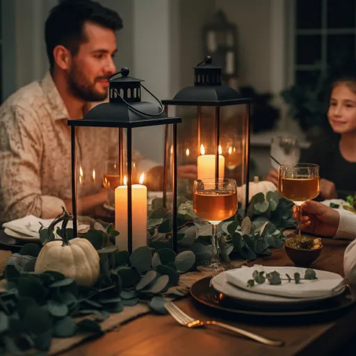 Lanterns Surrounded by Greenery