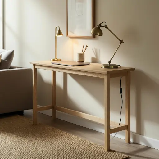 Narrow Console Table as Desk