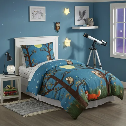 Nighttime Forest Adventure Bedding