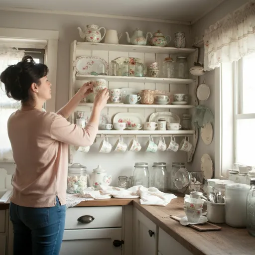 Shabby Chic Open Shelving
