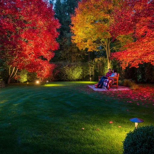 Fall Evenings with Subtle Lawn Illumination