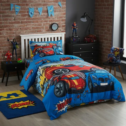Superhero Cars Bedding