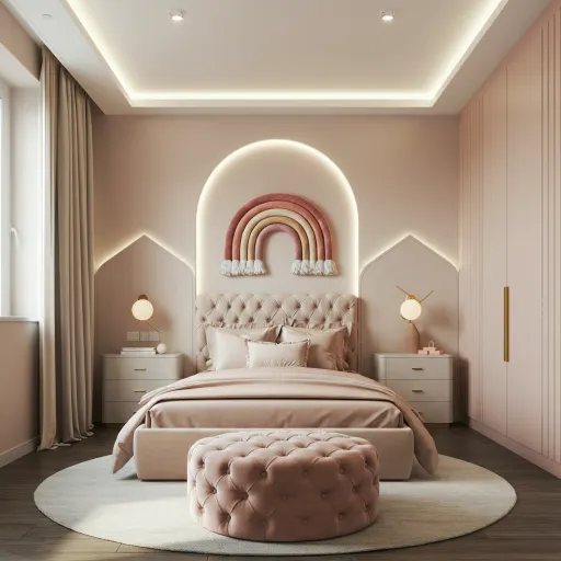Playful Elegance: Kids Rainbow Bedroom Style