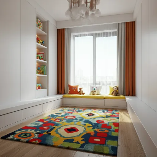 Vibrant Rugs and Curtains
