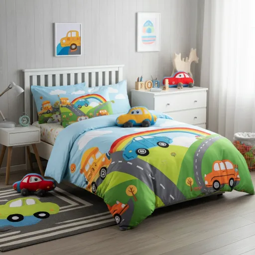 Whimsical Car World Bedding