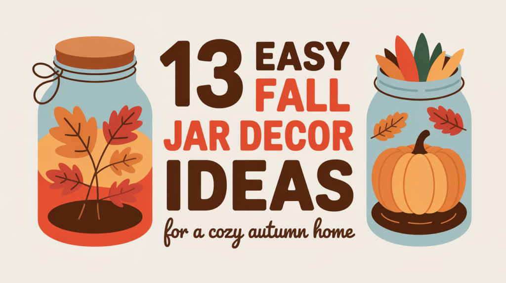 13 Easy Fall Jar Decor Ideas for a Cozy Autumn Home