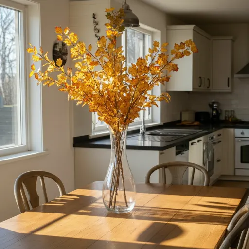 Autumn Leaves and Branches Vase