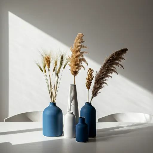 Blue and White Ceramic Vases