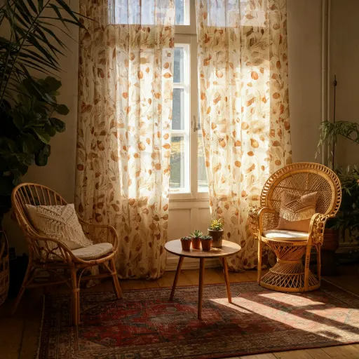 Botanical-Print Curtains