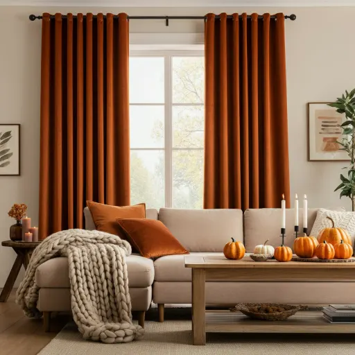 Burnt Orange Velvet Drapes