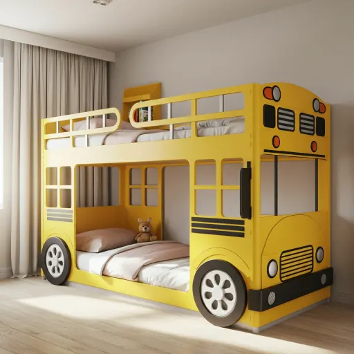 Classic Yellow School Bus Bunk
