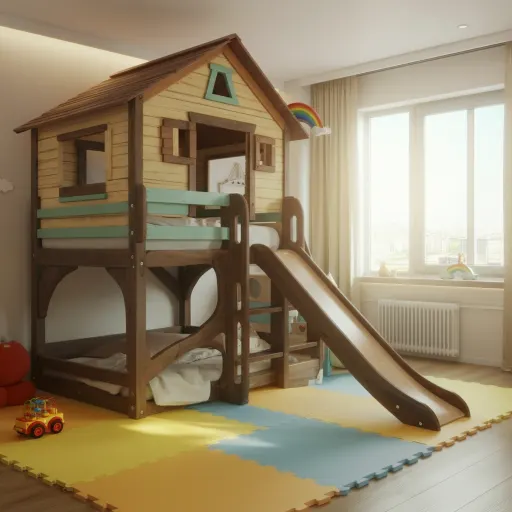 Colorful Playhouse Bunk for Toddlers