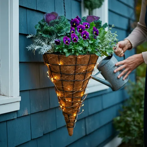 Cone-Shaped Hanging Flower Basket