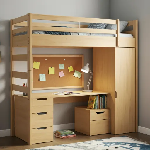 Convertible Loft + Desk Combo