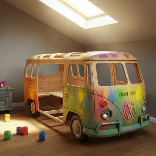 Custom Paint-Your-Bus Bed