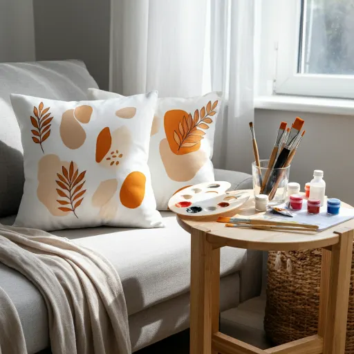 DIY Painted Pillow Covers