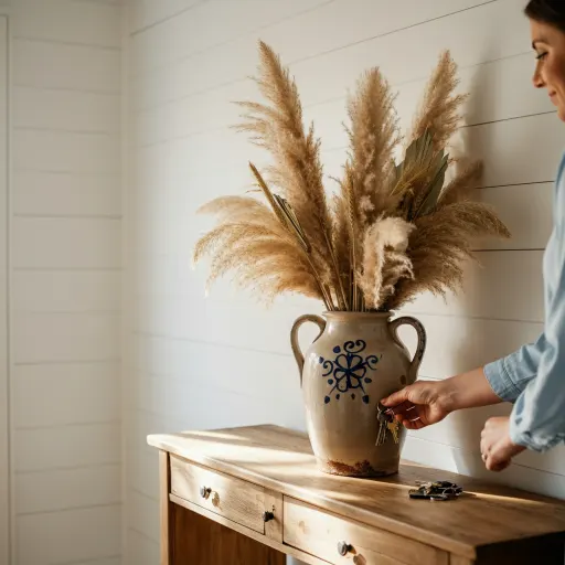 Dry Flowers In The Entryway