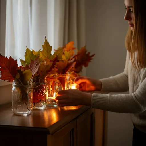 Easy Fall Mason Jar Centerpieces