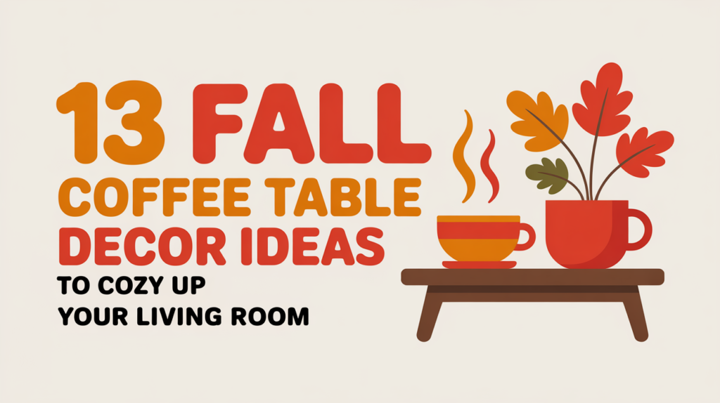 13 Fall Coffee Table Decor Ideas to Cozy Up Your Living Room Fall Coffee Table Decor Ideas