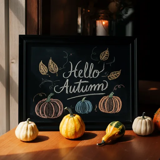 Fall-Themed Chalkboard Art