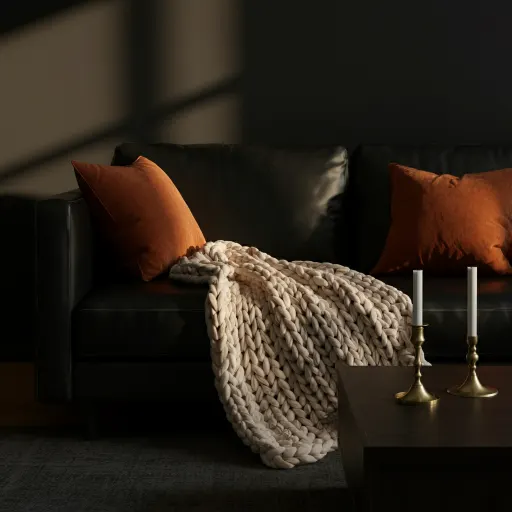 Fall Living Room Ideas with a Black Couch