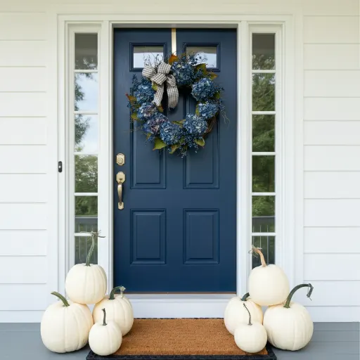 Navy Blue Front Door Wreath