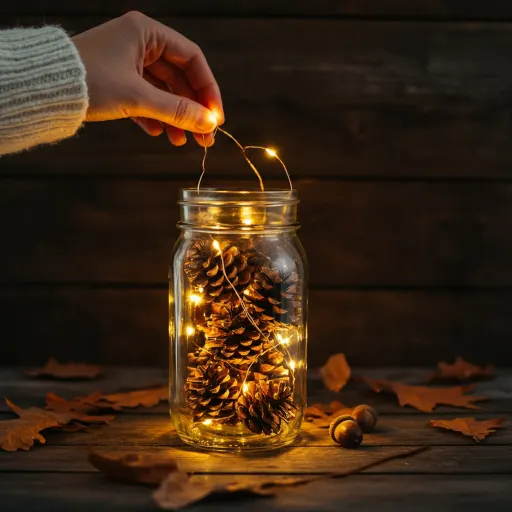 Pine Cones Fall Mason Jar