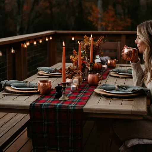 Plaid Table Settings for Alfresco Meals