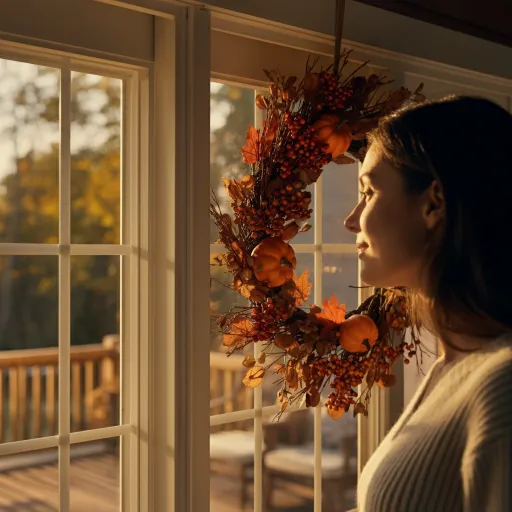 Seasonal Wreath on Deck Doors