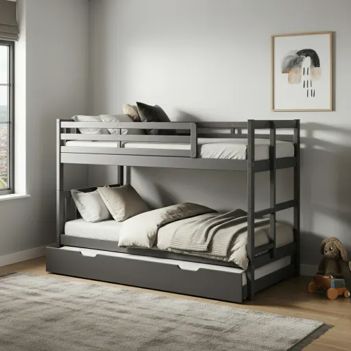 Stylish Grey Finish with Trundle