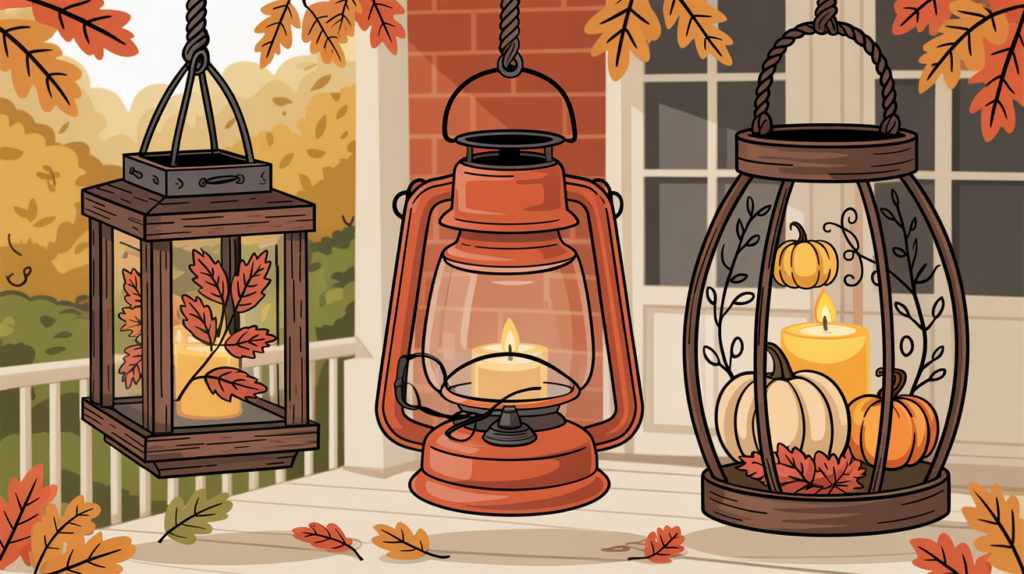 fall hanging lantern decor ideas