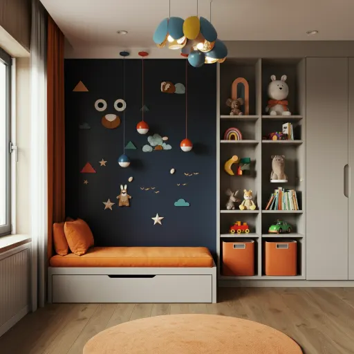Blue and Orange Kids Bedroom Ideas