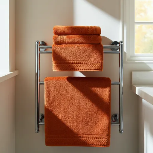 Fall Towels on a Towel Rack