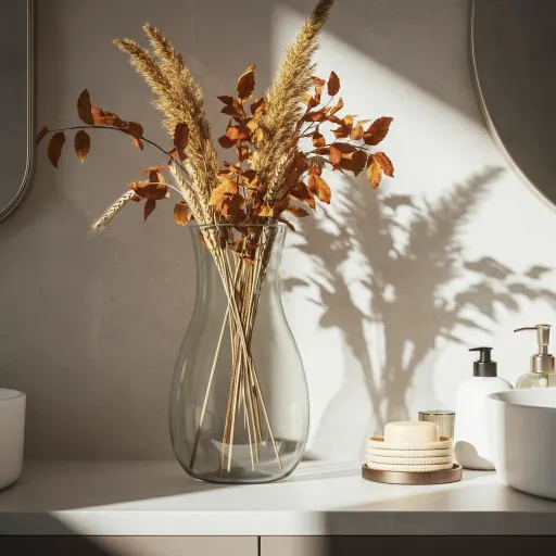 Glass Vase of Dried Foliage
