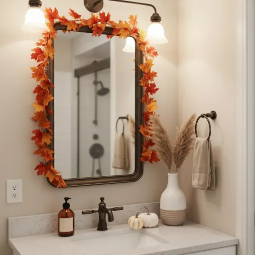 Rustic Fall Bathroom Styling