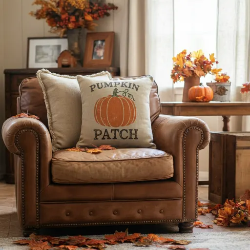 Vintage Pumpkin Patch Pillow