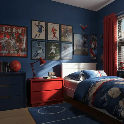 Red and Blue Kids Bedroom Ideas