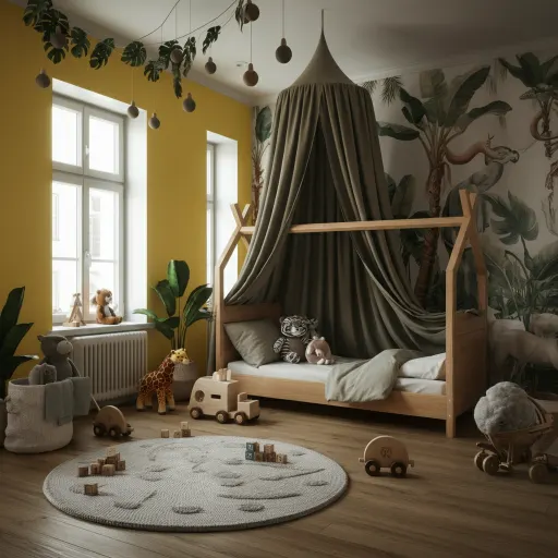 Safari-Inspired Yellow Room
