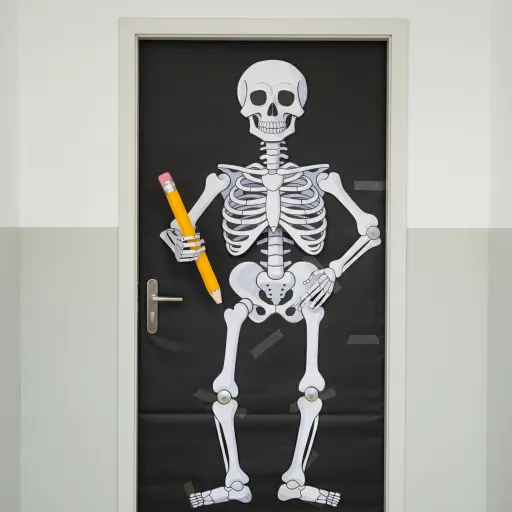 Skeleton School Door