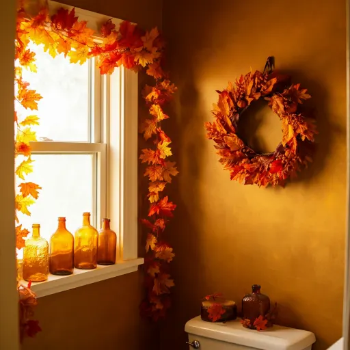 Small Bathroom with Autumn Charm