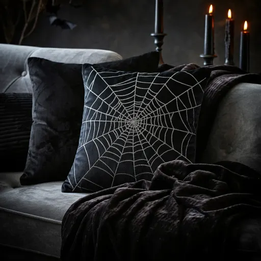 Velvet Spiderweb Pillow