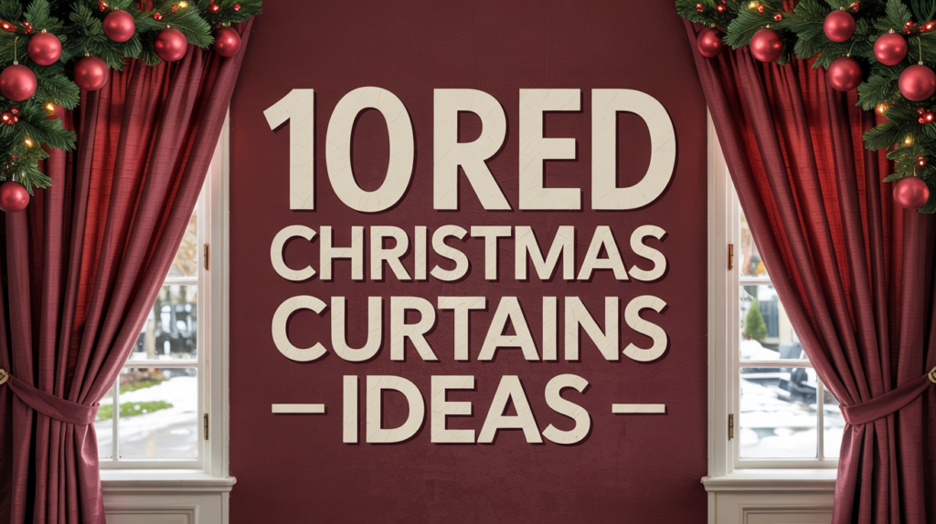 10 Red Christmas Curtains Ideas – Cozy Holiday Style Tips 10 Red Christmas Curtains Ideas